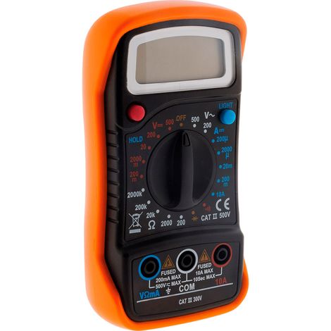 Zenitech – Multimètre digital 300V CAT III – Affichage LCD clair – 6 fonctions – 19 calibres – Norme CE pour électriciens et bricoleurs (1/4)
