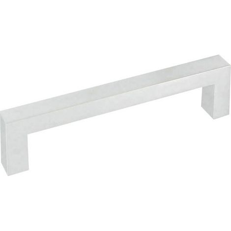Poignée de porte d'entrée zamac – Entraxe 160 mm – Finition chromé mat – Longueur 168 mm – Pour bois dur – Fosun