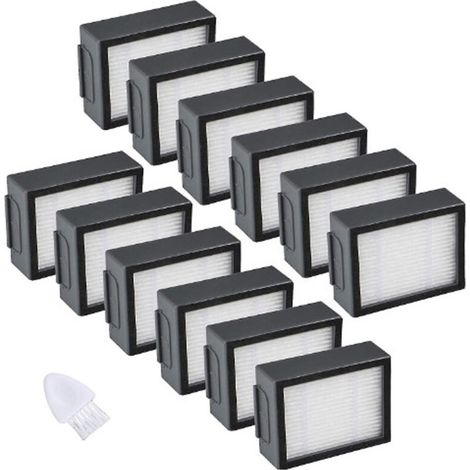 12-Pack Replacement Filter Parts Compatible with iRobot Roomba E, I, J Series i1 i1+ i3 i3+ i4 i5 i5+i6 i6+ i7 i7+ i8 i8+ E5 E6 E7 J7 Robot Vacuum Cleaner Accessories 12 Filters (1/4)
