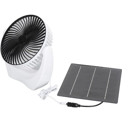 Kit de ventilateur solaire portable 7W 5V avec panneau solaire USB pour serres, niches pour animaux et utilisation intérieure/extérieure (1/5)