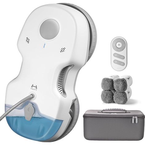 Robot Nettoyeur de Vitres 5500Pa, Robot Laveur de Vitre avec Gicler l'eau Automatique, Châssis 3D Flottant, Système de Protection Multiples, Télécommande (1/5)