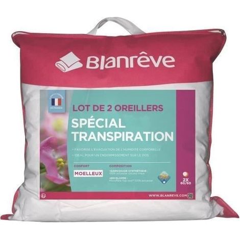 BLANREVE Set di 2 Cuscini Speciale Sudorazione - 60 x 60 cm - Bianco (1/3)