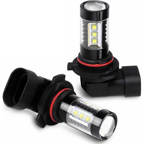 Universelle LED-Nebelscheinwerferlampen 9006 (HB4) (2er-Pack) – 80-W-Lampen, 6000 K weißes Licht (Tagfahrlicht), Ersatzset für Fahrzeuge (12–24 V DC) (1/5)