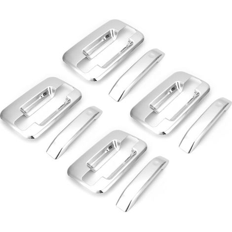 Revêtement d'habillage de poignée de porte en galvanoplastie, 4 ensembles, adapté pour F150 2004 – 2014 Mark LT 2005-2008 (1/5)