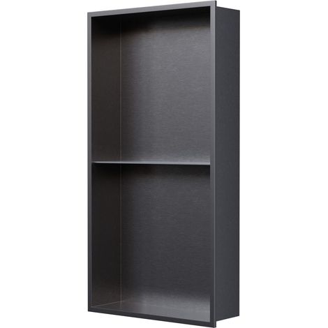 Wandnische Bernstein NT306010X Edelstahl 30x60x10cm mit Ablagefach Gunmetal