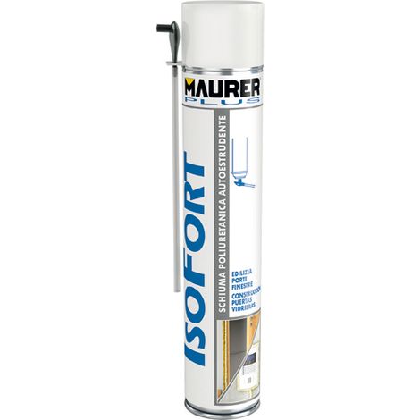 SCHIUMA POLIURETANICA ISOFORT uso manuale MAURER 750 ML ISOLANTE INSONORIZZANTE
