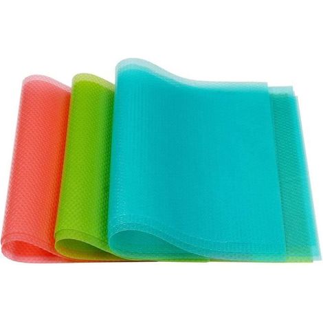 3PCS / Set Tapis Frigo réfrigérateur Tapis de réfrigérateur lavables, 45cm x 30cm,vert (1/4)