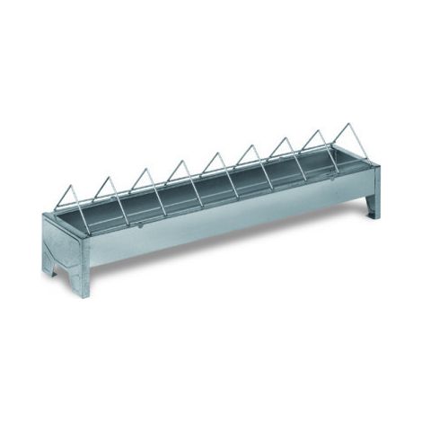 Comedero galvanizado Gaun para pollitos rejilla ancha 50 cm
