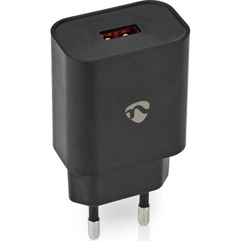 Chargeur mural 18 w fonction de charge rapide 15 20 30 a nombre de sorties 1 usb a sans cable selection automatique de la tension (1/5)