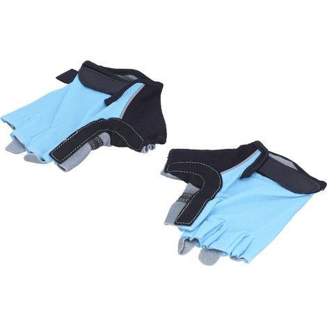Gants demi-doigts antidérapants et anti-usure pour la protection des mains lors de la musculation, du fitness, de l'haltérophilie et de l'escalade (taille L)