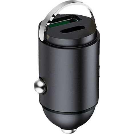 Chargeur de voiture USB-C et prise USB 12 V, entièrement métallique, allume-cigare USB, charge rapide pour iPhone 16 Pro Max, 15, 14, 13 et 12, Samsung (1/3)