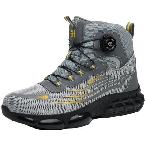 Scarpe da sicurezza con punta in acciaio, suola in gomma antiscivolo, leggere e traspiranti per uomo, taglia 39 (1/5)