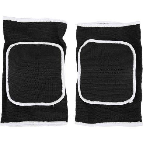 1 Paar Knieschoner mit dicker Schaumstoffpolsterung, Kniebandage für Tanz, Yoga und andere Sportarten, Schwarz/Weiß (1/5)