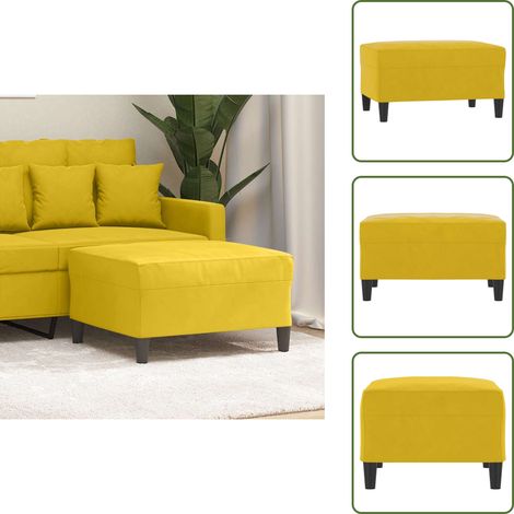 Sofa - vidaXL Fußhocker Gelb 70x55x41 cm Samt - Relaxsessel (1/5)