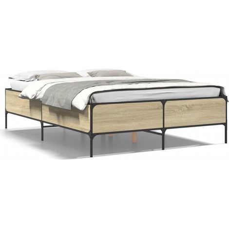 Maison Exclusive - Bettgestell Sonoma-Eiche 160x200 cm Holzwerkst