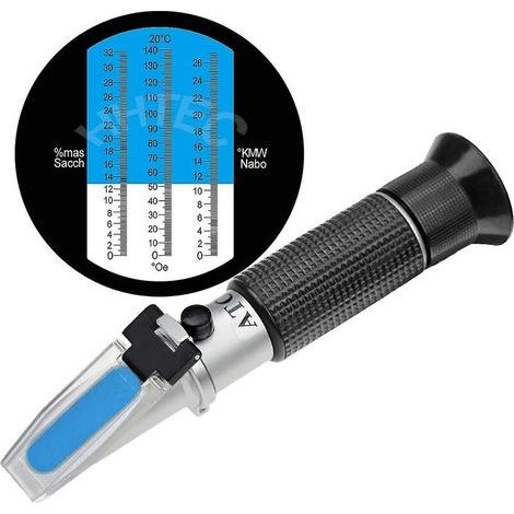 Réfractomètre 0 32 % Kit d'outils de test de sucre de vin de bière à affichage numérique (1/5)