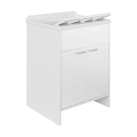 LAVATOIO CON MOBILE IN PVC CON TAVOLA- L cm. 60 x P cm. 60 (2 ante)- DH- pezzi 1
