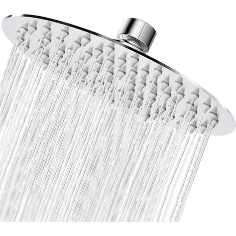Regendusche 20cm Edelstahl, 8 Zoll Rund, Selbstreinigend, Hochdruck, Verstellbar (1/5)