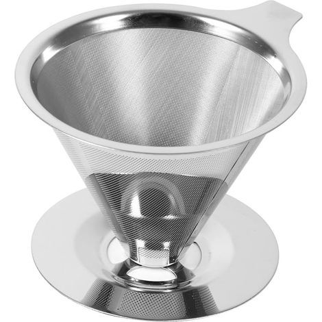Filterkaffeemaschine aus Edelstahl mit doppelwandigem Filterbecher, geeignet für Outdoor-Aktivitäten wie Wandern und Trekking. (1/5)
