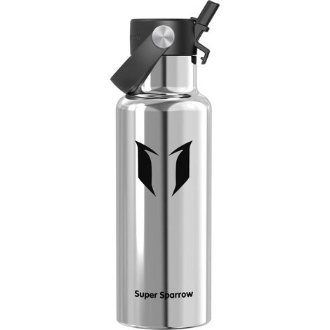 Trinkflasche Edelstahl Strohhalm BPA Frei 500 ml C- Rostfreier Stahl (1/5)