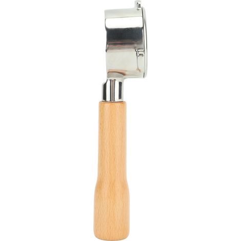 Bodenloser 54-mm-Filterhalter, 3 Halterungen, Griff aus Massivholz, Edelstahl-Kaffeefilter für Breville Series 8 Kaffeemaschine, Typ C1, Buchenholz (1/5)
