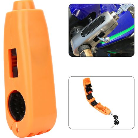 Lenker-Sicherheitsschloss für Brems- und Gasgriff, Motorrad, Roller, ATV, Dirtbike, Diebstahlschutz, Orange (1/5)