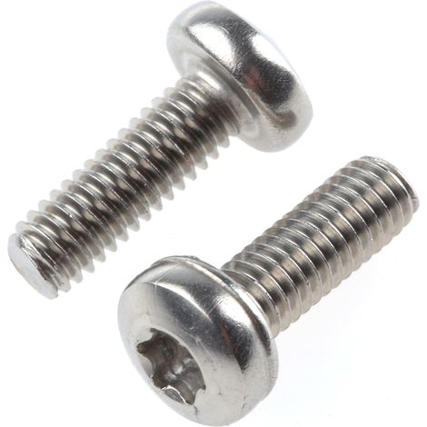 Vis à métaux RS PRO M4 à tête Cylindrique Pozidriv en Acier Inoxydable, 12mm ( Prix pour Boîte de 100 )