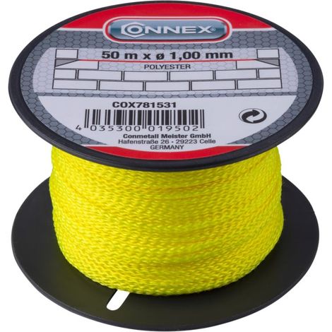 Connex Maurerschnur 50 m Ø 1 mm neon-gelb Maurerwerkzeug