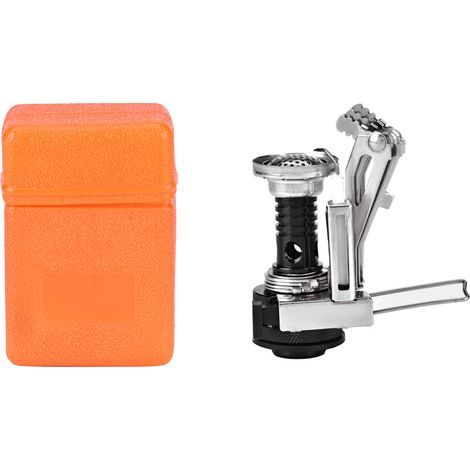 Brûleur de Gaz Portable Mini Léger pour Randonnée Camping Pique-nique Extérieur (Argent) (1/5)