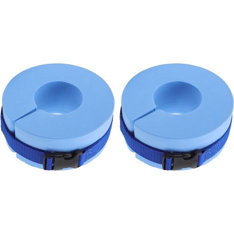 Lot de 2 brassards de natation bébé en EVA épais, anneau de flottaison enfant, équipement de piscine bleu (1/5)