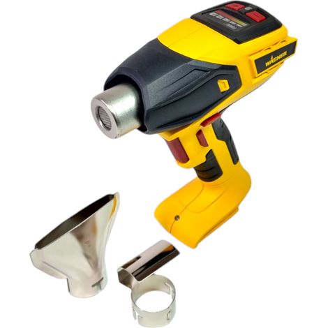 Wagner FURNO 550 pistola de calor sin cable 18 V POTENCIA PARA TODOS 300 - 610 °C ( 2420168 ) Solo + boquillas - sin batería, sin cargador