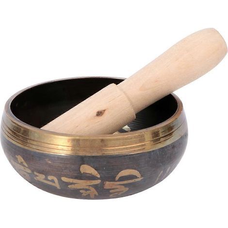 Ensemble de bols chantants tibétains avec maillet pour la méditation, la relaxation et la réduction du stress (1/4)