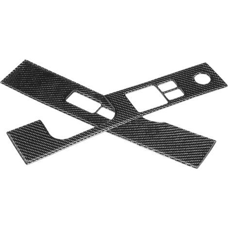 2 pièces de garniture de panneau de commande de lève-vitre en fibre de carbone, compatible avec Nissan 350Z 2006-2009 (1/4)