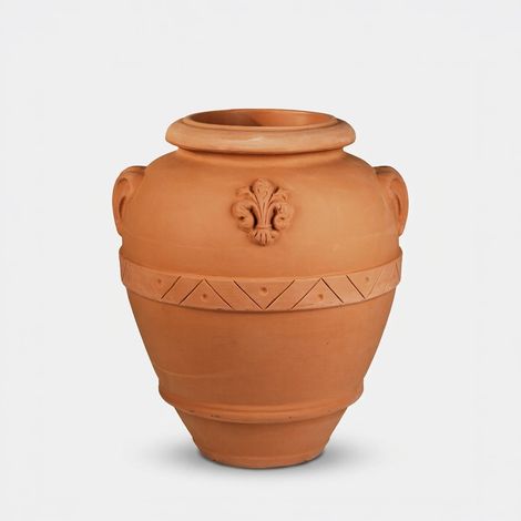 Vase d'extérieur en LLDPE Orcio - Rouge (1/2)