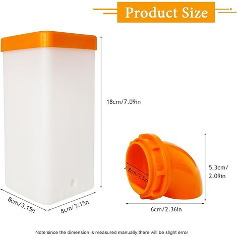 Chick Feeder and Drinker Automatic Water System, Automatic Hanging Poultry Cage Water System (Orange) (1/4)