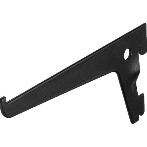Console crémaillère simple noire 150 mm - Par pièce