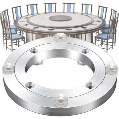 Heavy Duty Turntable Base, XU, 12Cm Turntable Bearing, Aluminum Alloy Table Bearing, Quiet 360° Rotatable, For Dining Table Furniture - (1/4)