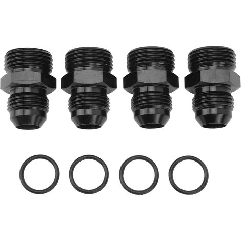 4 Adaptateurs de carburant mâle O-Ring 1500PSI Raccord de rampe ORB 10AN vers 8AN pour pompe à carburant, refroidisseur d'huile, rampe d'injection (1/5)