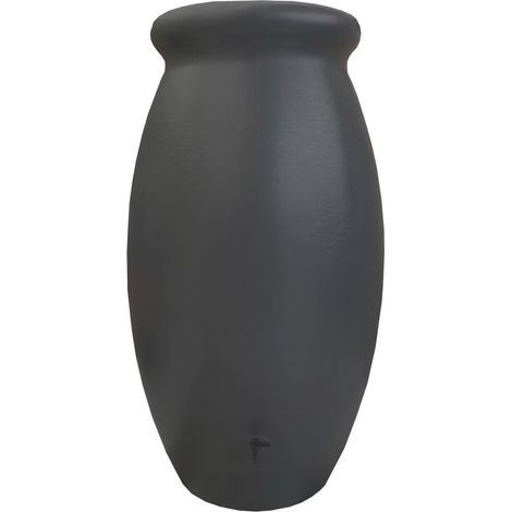 Récupérateur d'eau de pluie 1000 L – Jarre Toscan anthracite – Collecte efficace – Matériaux durables pour extérieur – Bellijardin