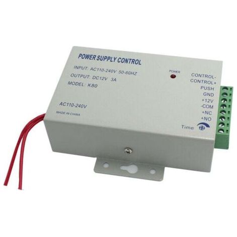 BUNTHAUS Netzteil 110-240 V Wechselstrom auf 12 V Gleichstrom, 3 A, 36 W, Steuerung für Türzugangskontrollsysteme