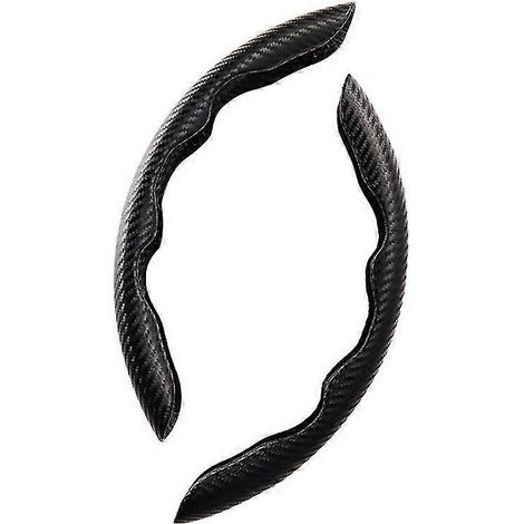 2 stücke Universal Wildleder Auto Lenkrad Abdeckung Anti-Slip Schutzhülle Für Etc Carbon Faser (1/5)