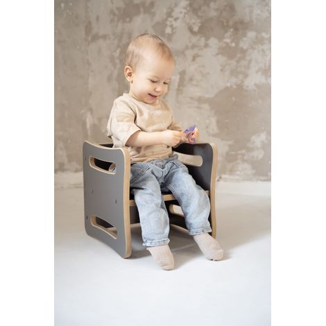 Silla/mesa 2 en 1 SMELY - gris (1/5)
