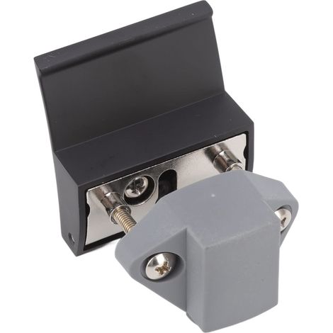 Kit maniglia per cassetto, apertura in lega di zinco da 7 mm di diametro, base in nylon, set di fibbie di bloccaggio per armadietti per camper e yacht (P07 BK (nero opaco)).