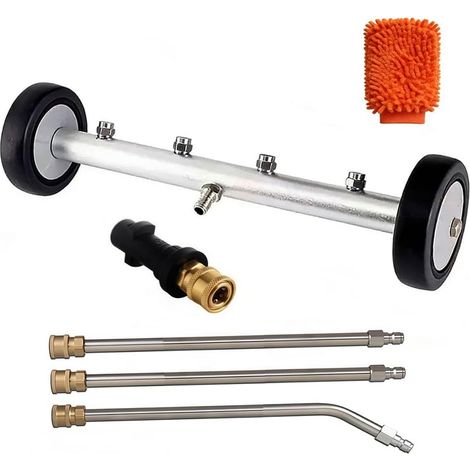 Idropulitrice ad alta pressione per sottoscocca auto con 3 tubi di prolunga e raccordo rapido da 1/4", 4000 PSI per giardini, SUV, camper, camion e marciapiedi. (1/5)