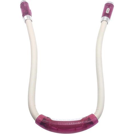 Batteriebetriebene, flexible LED-Nackenleuchte zum Umhängen, freihändig nutzbar, ideal zum Häkeln, Lesen und als Nachtlicht. – Rosa (1/4)