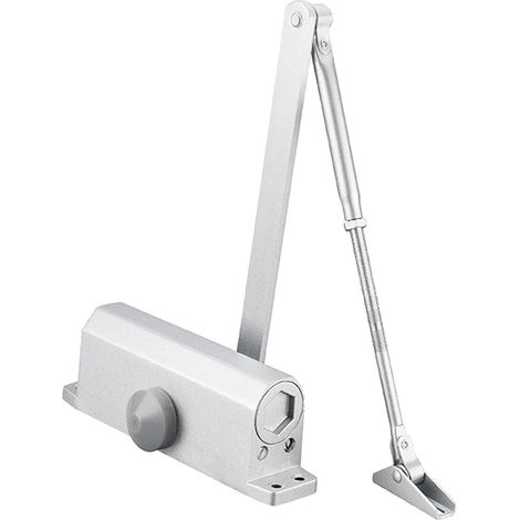 Ferme-Porte - DC110 EV1 - Force Réglable 2/3 - Finition Argent - Pour Portes Standard - 1 Pièce