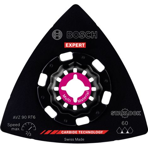 Bosch Accessories 2608900049 EXPERT Sanding Plate AVZ 90 RT6 Carbide-RIFF Schleifplatte 1 Stück 1