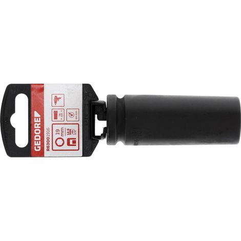R63001916 Vaso de impacto 1/2" hexagonal 19 mm longitud 78 mm (1/4)