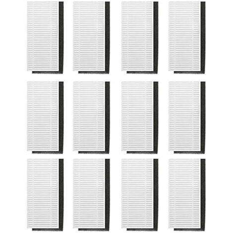 Pair Lefant Lot de 12 filtres HEPA T700 M201 M501-A/M501-B/M520 M301 T800 pour aspirateur robot