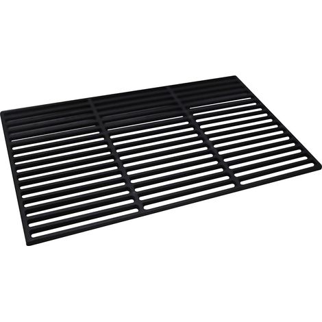 Wolketon Gusseisen Grillrost 41,5 × 27,5 cm – Emaillierter Grillrost für Holzkohlegrill, Gasgrill & Backofen, Robustes BBQ Zubehör, Schwarz